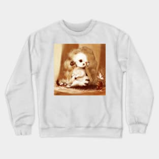 White bunny with stripes Crewneck Sweatshirt